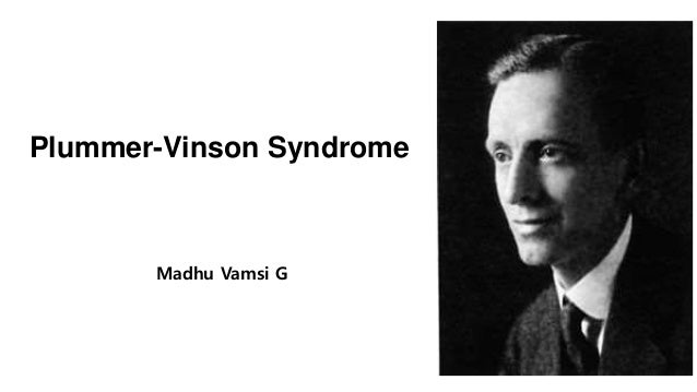 plummer vinson syndrome plummer vinson syndrome