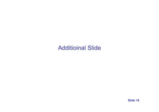 Additioinal Slide
Slide 16
 