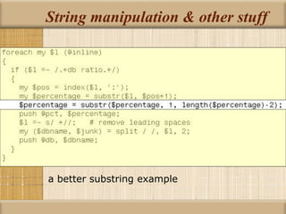 String manipulation & other stuff a better substring example 