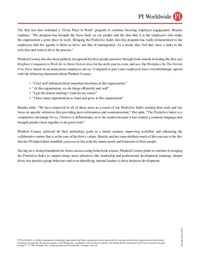 Plunkett cooney law firm culture change and pi