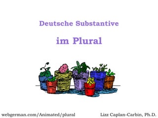 im Plural Deutsche Substantive Lizz Caplan-Carbin, Ph.D. webgerman.com/Animated/plural 
