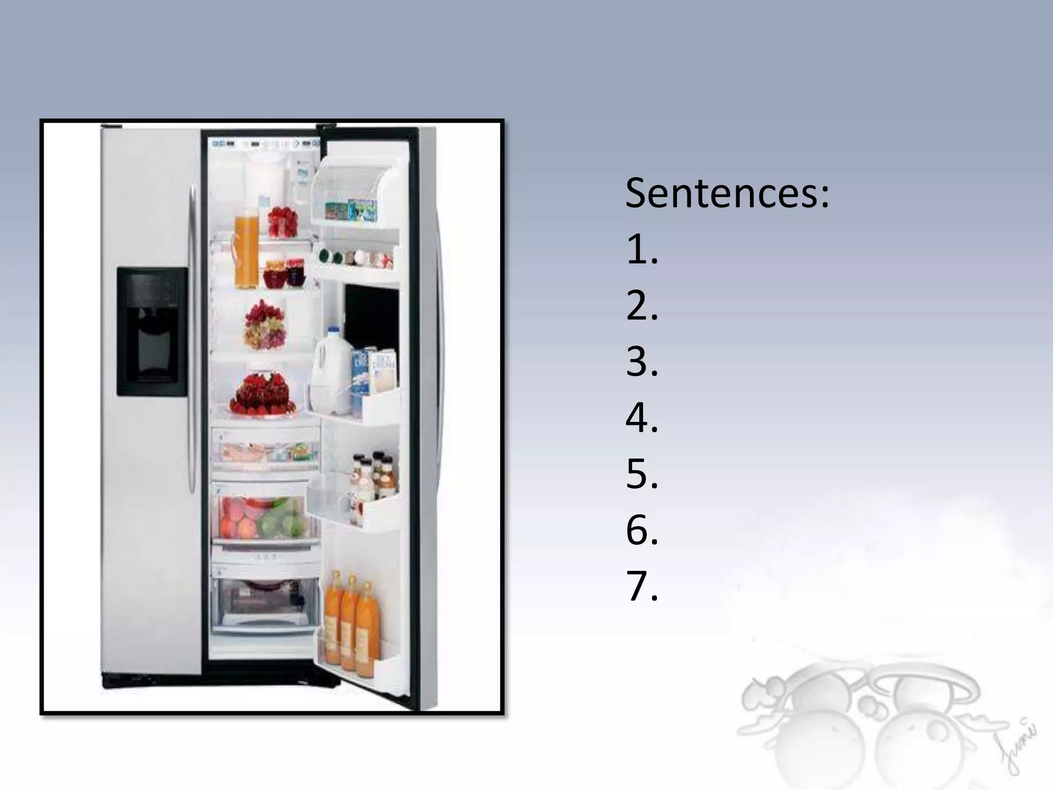 Sentences:
1.
2.
3.
4.
5.
6.
7.
 