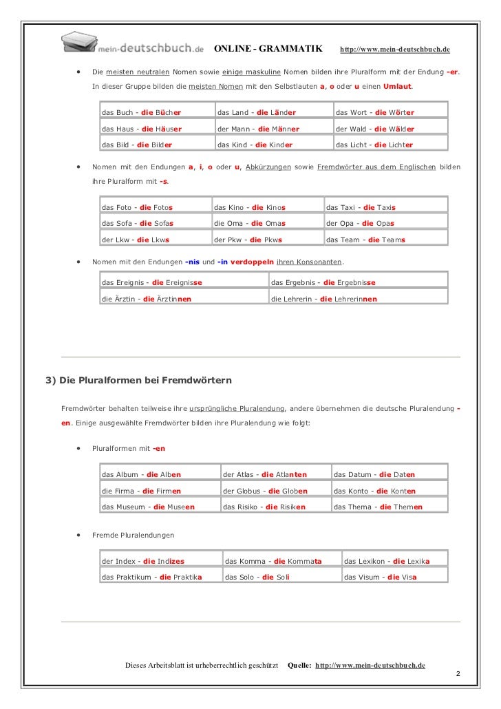 Plural deutschbuch