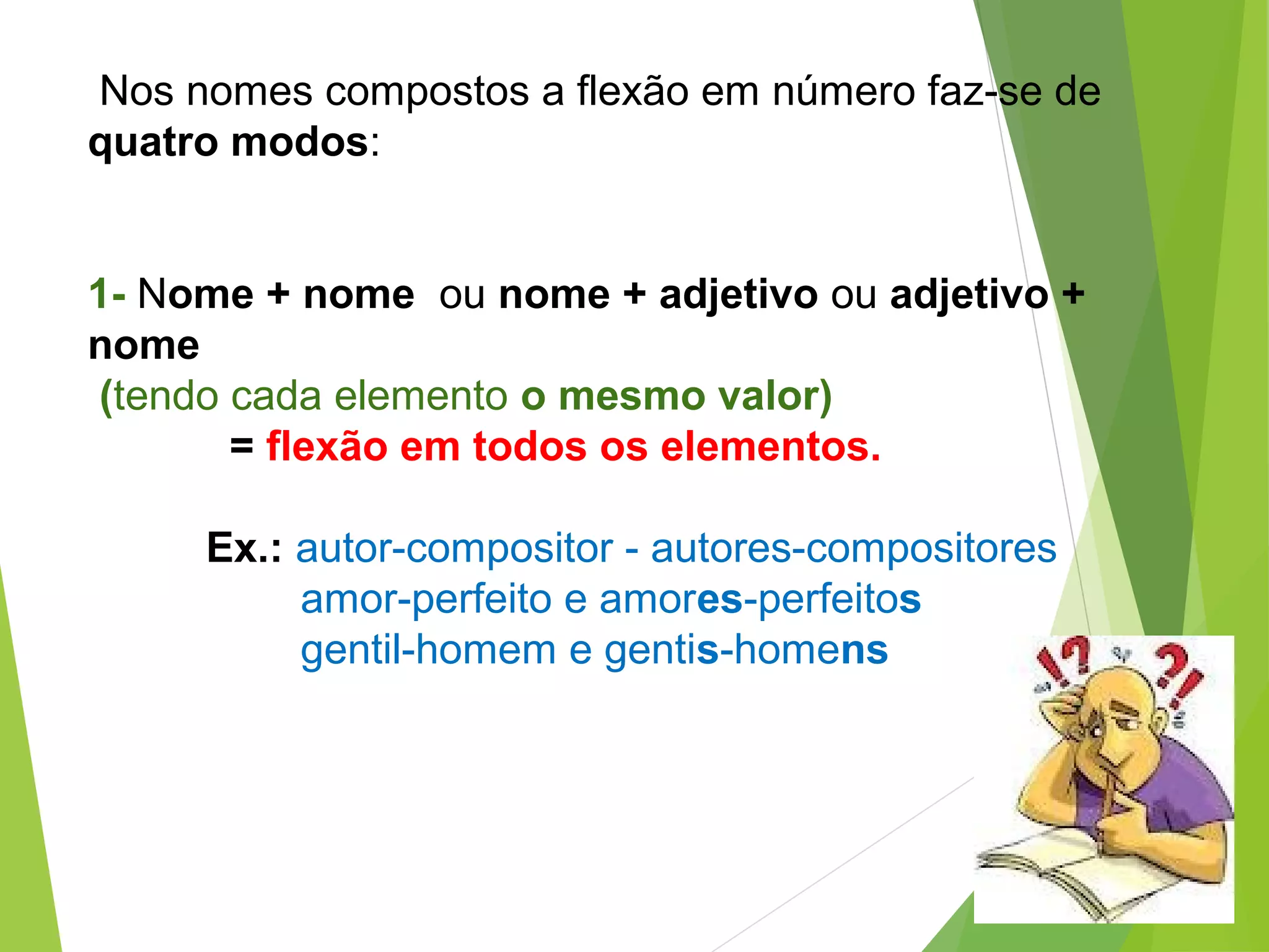 Plural dos nomes compostos | PPT