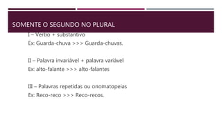 Plural dos substantivos compostos | PPTX