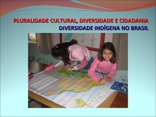 PLURALIDADE CULTURAL, DIVERSIDADE E CIDADANIA DIVERSIDADE INDÍGENA NO BRASIL 