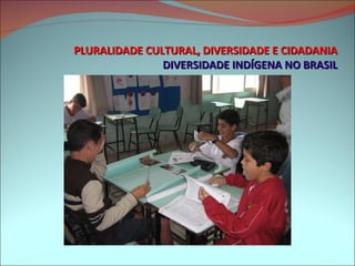 PLURALIDADE CULTURAL, DIVERSIDADE E CIDADANIA DIVERSIDADE INDÍGENA NO BRASIL 