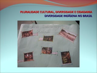 PLURALIDADE CULTURAL, DIVERSIDADE E CIDADANIA
               DIVERSIDADE INDÍGENA NO BRASIL
 