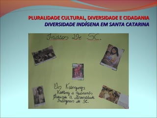 PLURALIDADE CULTURAL, DIVERSIDADE E CIDADANIA
      DIVERSIDADE INDÍGENA EM SANTA CATARINA
 