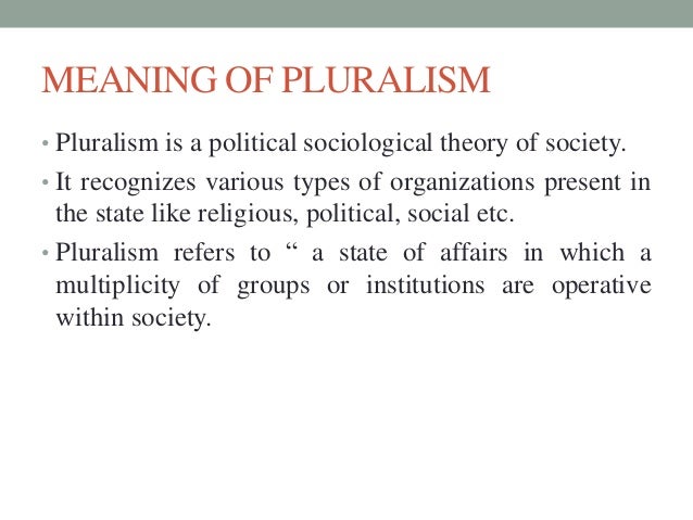 Pluralism Political Science