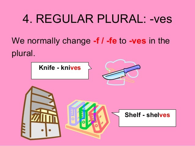 plural nouns plural form of knife