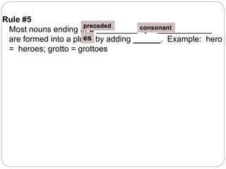 Plural nouns power point | PPT