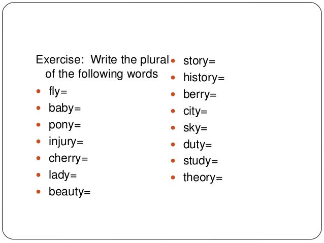 Plural nouns power point