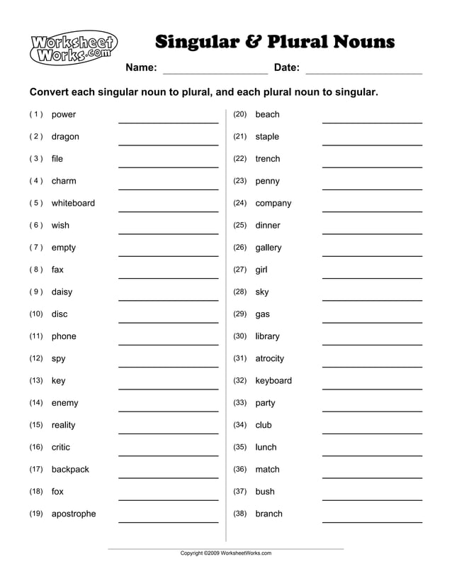 plural-noun-worksheet