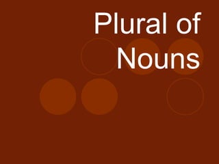 Plural of Nouns 