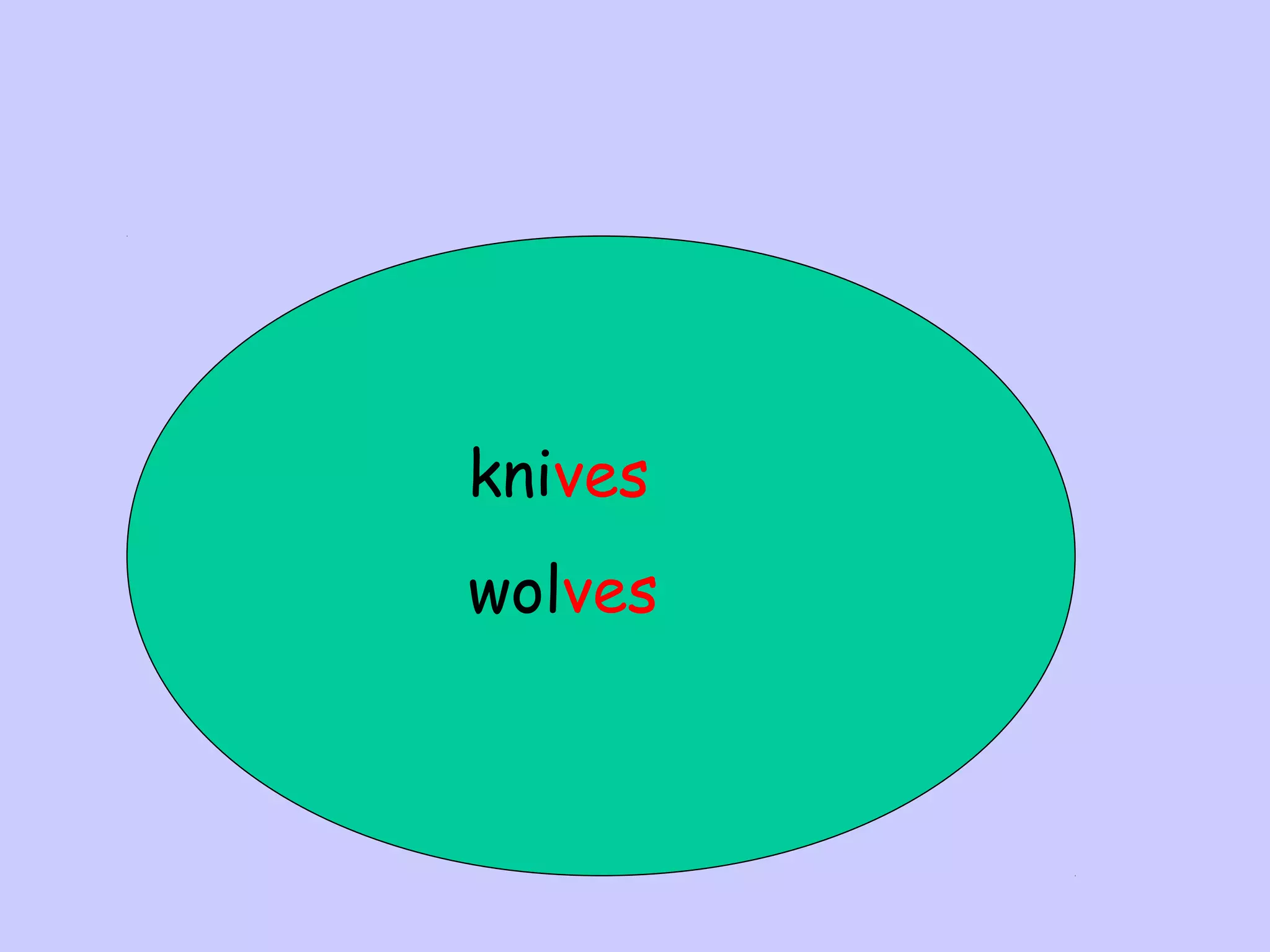 knives
wolves

 