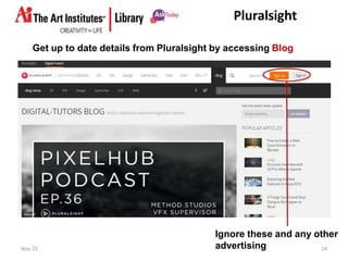 Pluralsight
14Nov-15
Get up to date details from Pluralsight by accessing Blog
Ignore these and any other
advertising
 