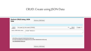 CRUD: Create usingJSON Data
 