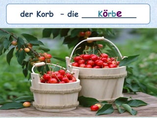 der Markt – die _________Märkte
 