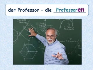 Plural mit – + Umlaut nur
bei maskulinen Nomen,
die mit -el enden.
 