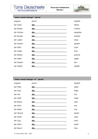 Plural uebung PDF