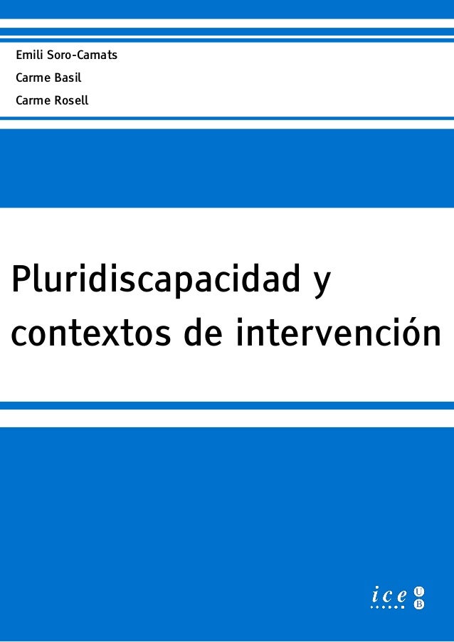 Resultado de imagen de PLURIDISCAPACIDAD Y CONTEXTOS DE INTERVENCIÓN