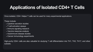 Efficient Isolation of CD4+ Helper T Cells Using pluriBead® Technology ...