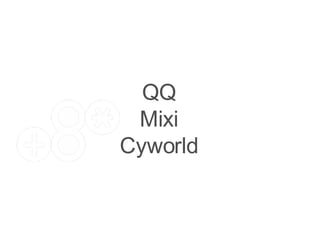 QQ Mixi Cyworld 