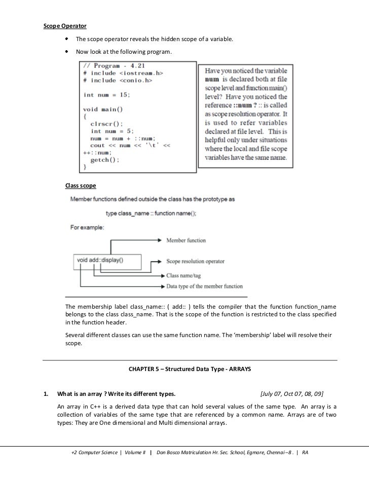Example of scope of variable in java picture