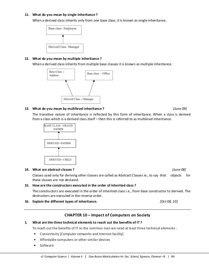 +2 Computer Science - Volume II Notes image.