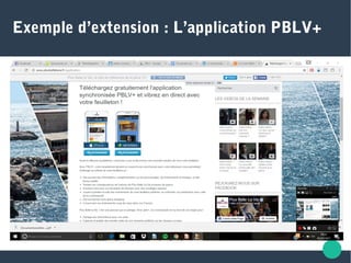 Exemple d’extension : L’application PBLV+
 