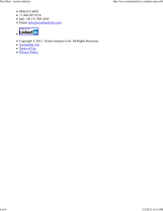 Plus maze actual analytics | PDF