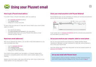 Webmail Plus Net Plusnet handbook | PDF