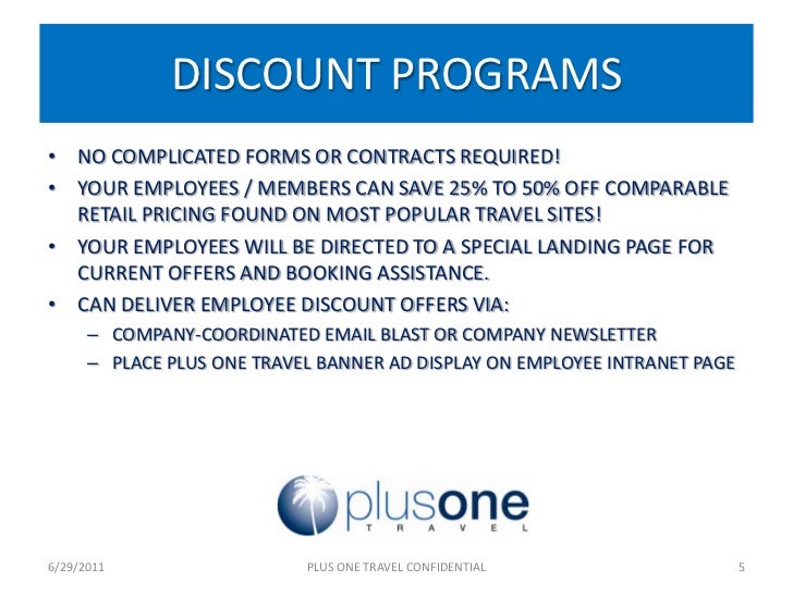 Plus One Travel Partner Program Summer 2011