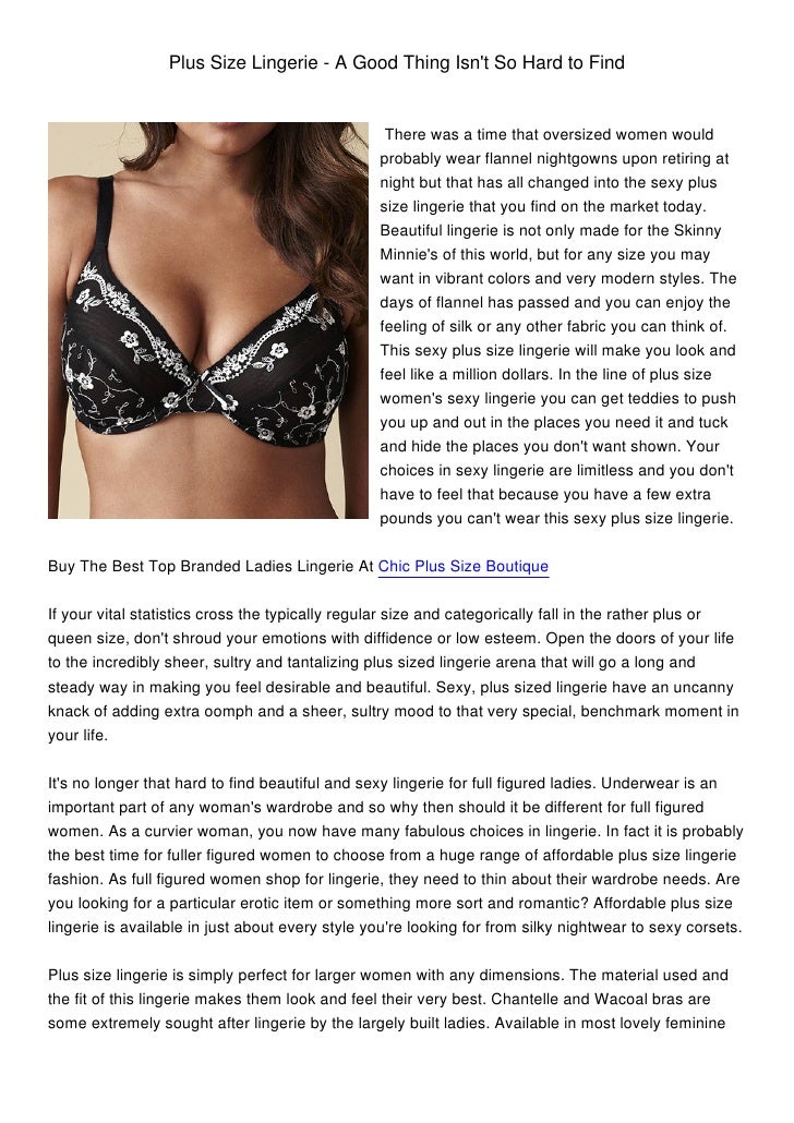 plus size lingerie boutique