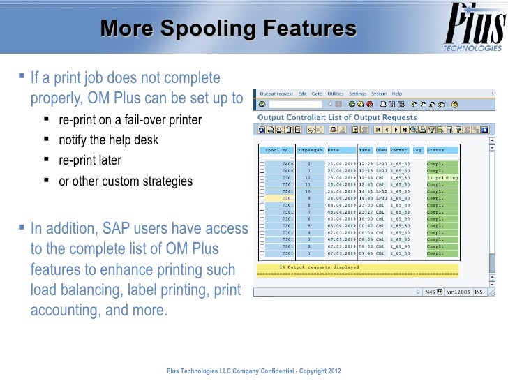 Print Spooling on SAP Servers