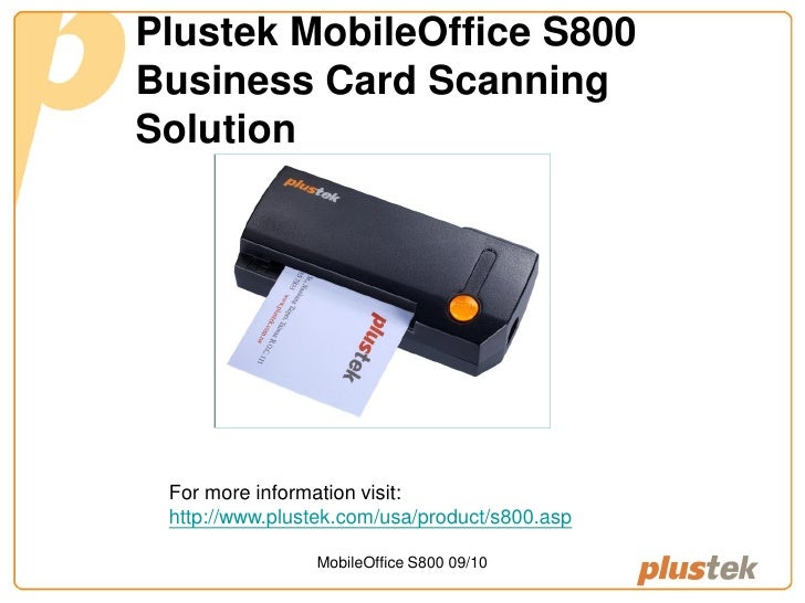 Plustek Mobileoffice S800 Business Card Scanner
