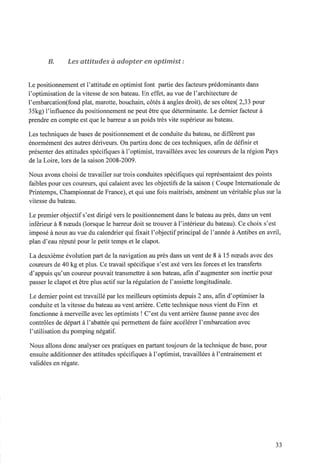 Plus vite en optimist