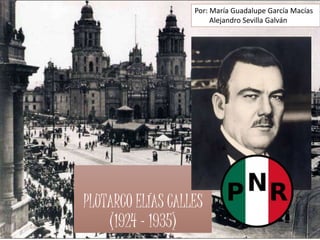 PLUTARCO ELÍAS CALLES
(1924 – 1935)
Por: María Guadalupe García Macías
Alejandro Sevilla Galván
 