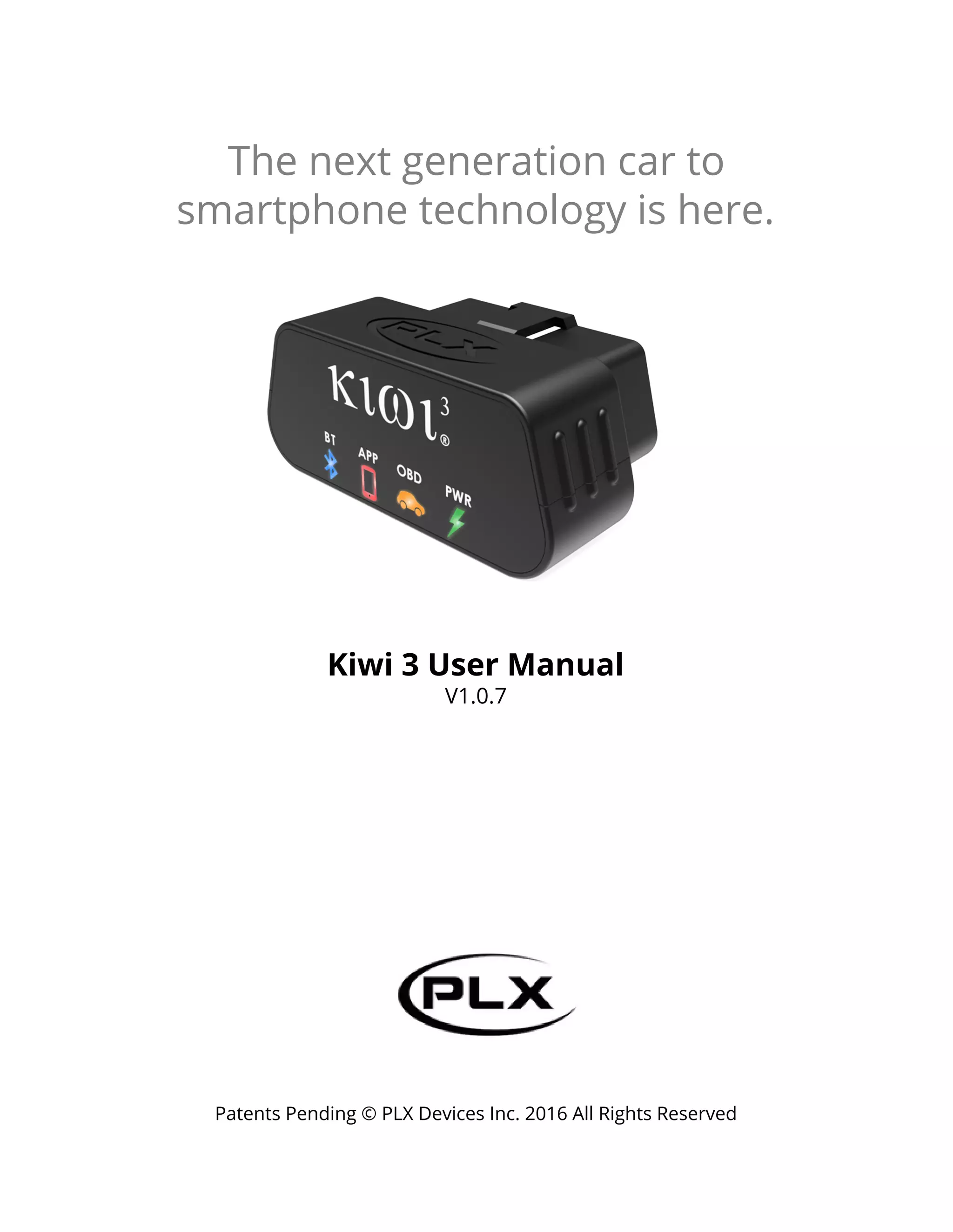 PLX Kiwi 3 User Manual | PDF