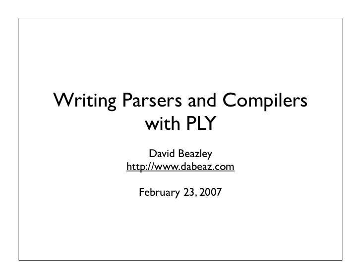 writing a compiler