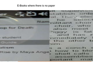 E-Books where there is no paper 