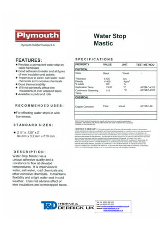 Plymouth Waterseal Insulating Mastic Tape
