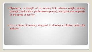 Sports Performance Bulletin - Strength conditioning & flexibility -  Plyometric training: increase your speed and power