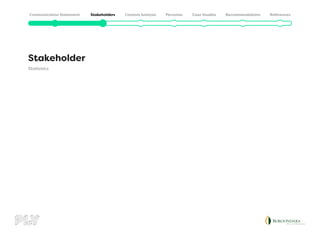 Stakeholder
Statistics
 