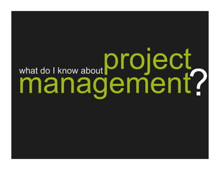 the one-person project management team