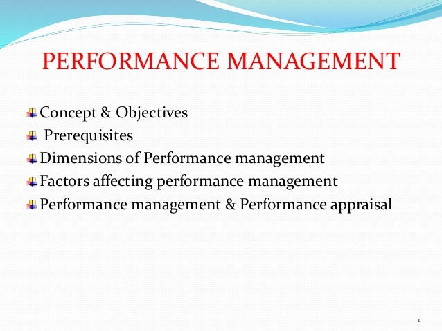 Essay on performance management