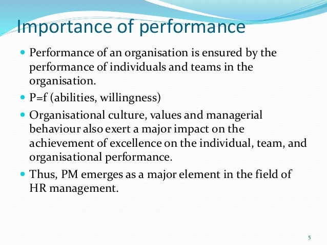 essay of performance management