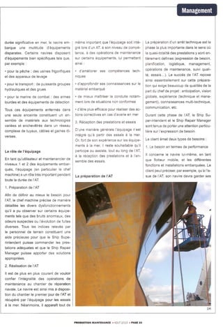 Pm août 2013 - Gérer les arrêts techniques des navires