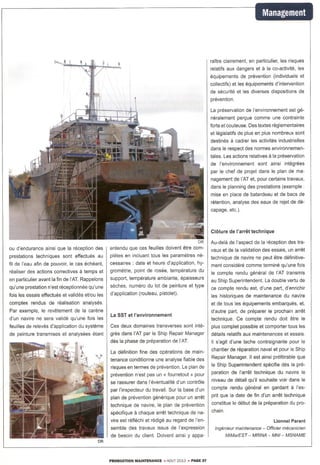 Pm août 2013 - Gérer les arrêts techniques des navires